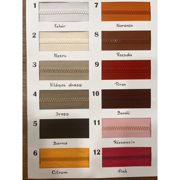 Cipzár P6 cápafogas bontható 55 cm