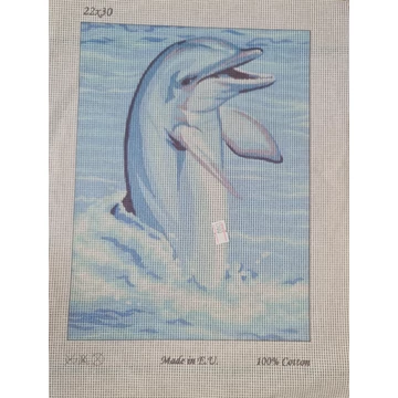 Delfines gobeline kép 22x30