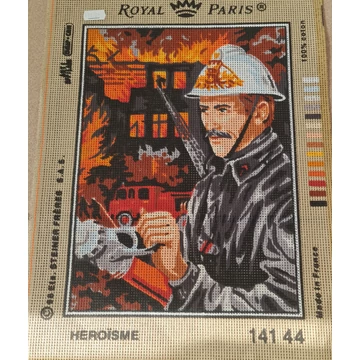 Tűzoltó gobeline kép 50x38 cm gobelin árak