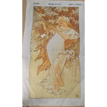 Alphonse Mucha :tavasz . Gobeline kép 25x50 gobelin készlet