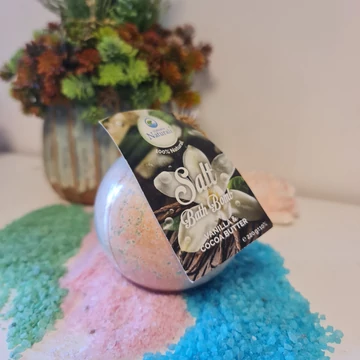 Vanilia kakaóvaj fürdőbomba parajdi sóból 220g