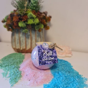 Levendula fürdőbomba parajdi sóból 80g