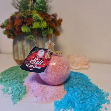 Rózsa fürdőbomba parajdi sóból 80g