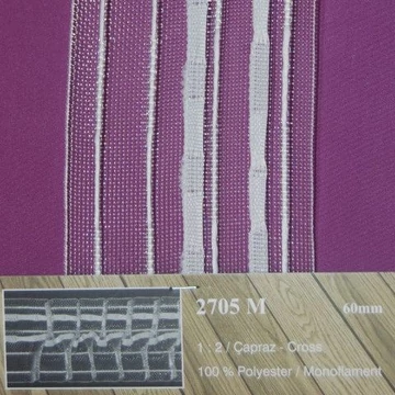 Függöny behúzó darazsas mintát követ, átlátszó