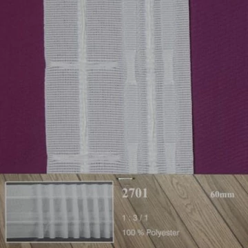 Függöny behúzó ceruzás mintát követ   6cm széles 50m-es tekercs