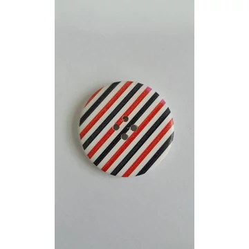 Csíkos fa gomb 40mm