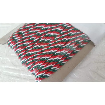 Nemzeti színű sodrott zsinór, 3 mm (tekercs)