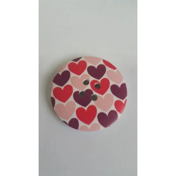 Szivecskés fagomb 40mm