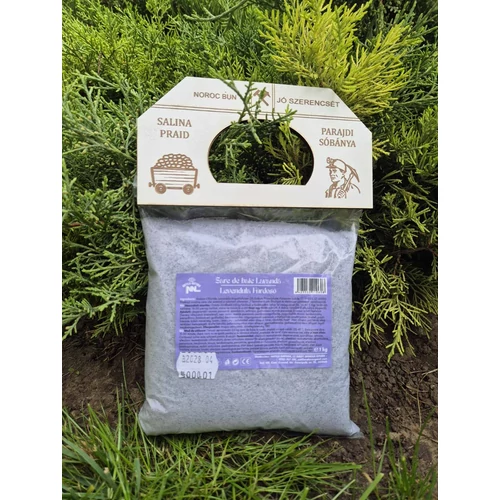 Parajdi fürdősó levendula autentikus bányabejáratos fatáblával 1 kg