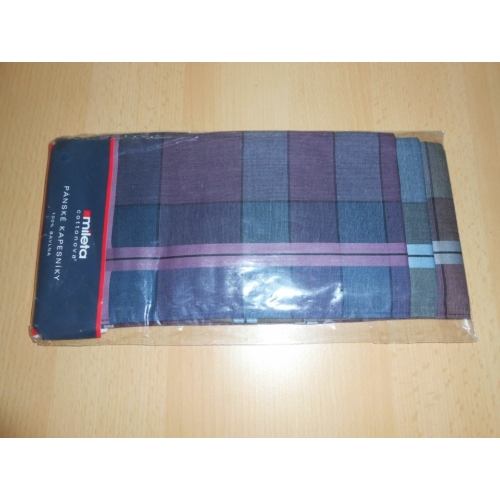 Férfi textil zsebkendő, nagykockás6db/cs (vegyes színű)