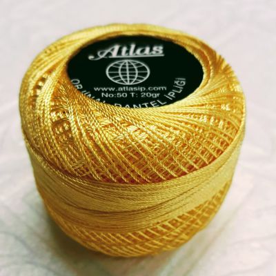 Atlas horgoló cérna 50-es sárga
