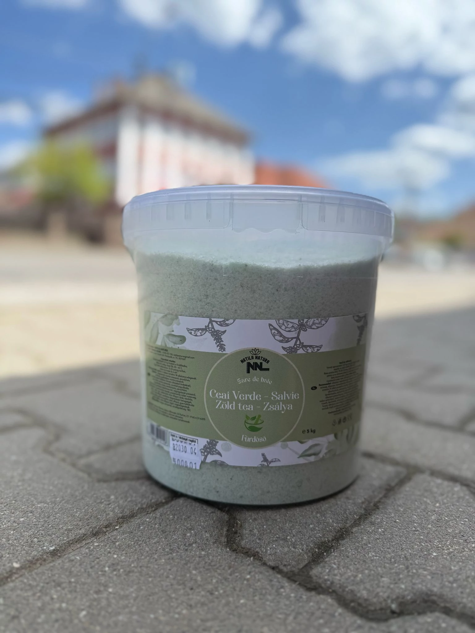 Parajdi fürdősó zöldtea-zsálya 5 kg vödrös kiserelés