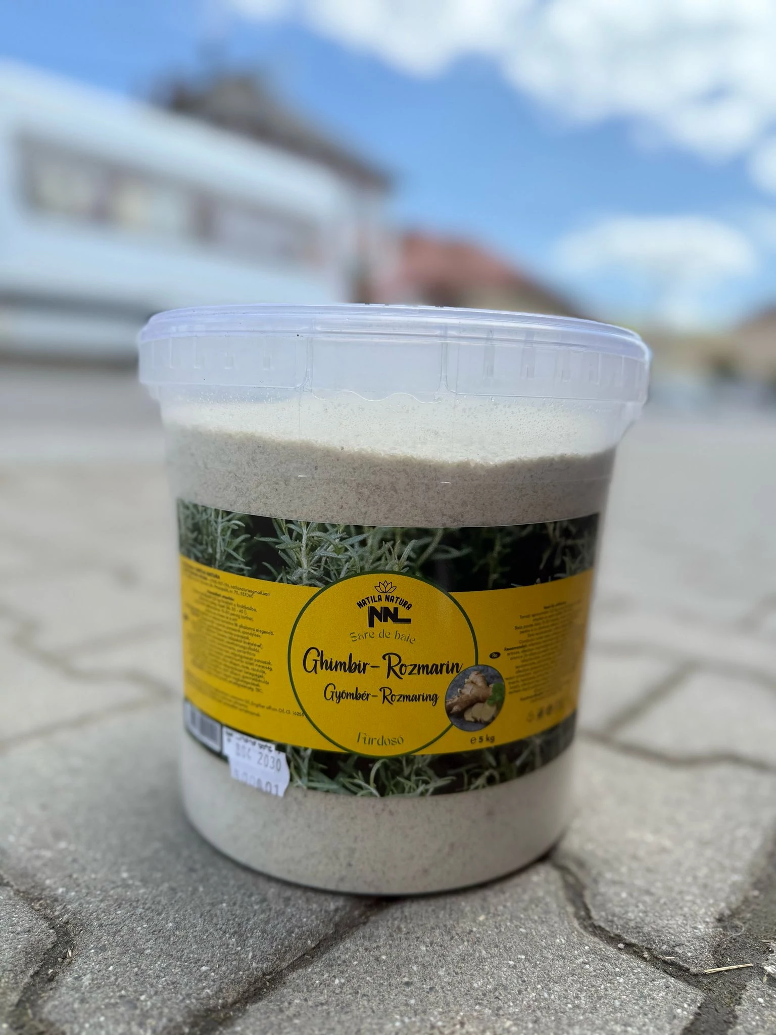 Gyömbér-Rozmaring parajdi fürdősó 5 kg vödrös kiszerelés