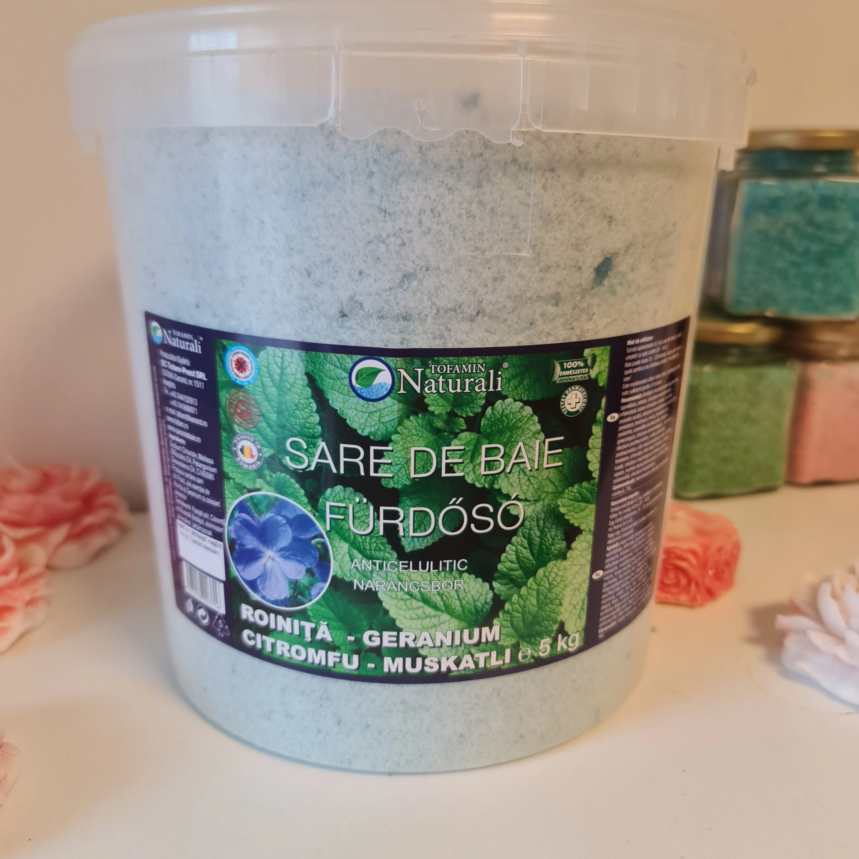 Parajdi fürdősó citromfű-muskátli 5kg vödrös kiszerelés