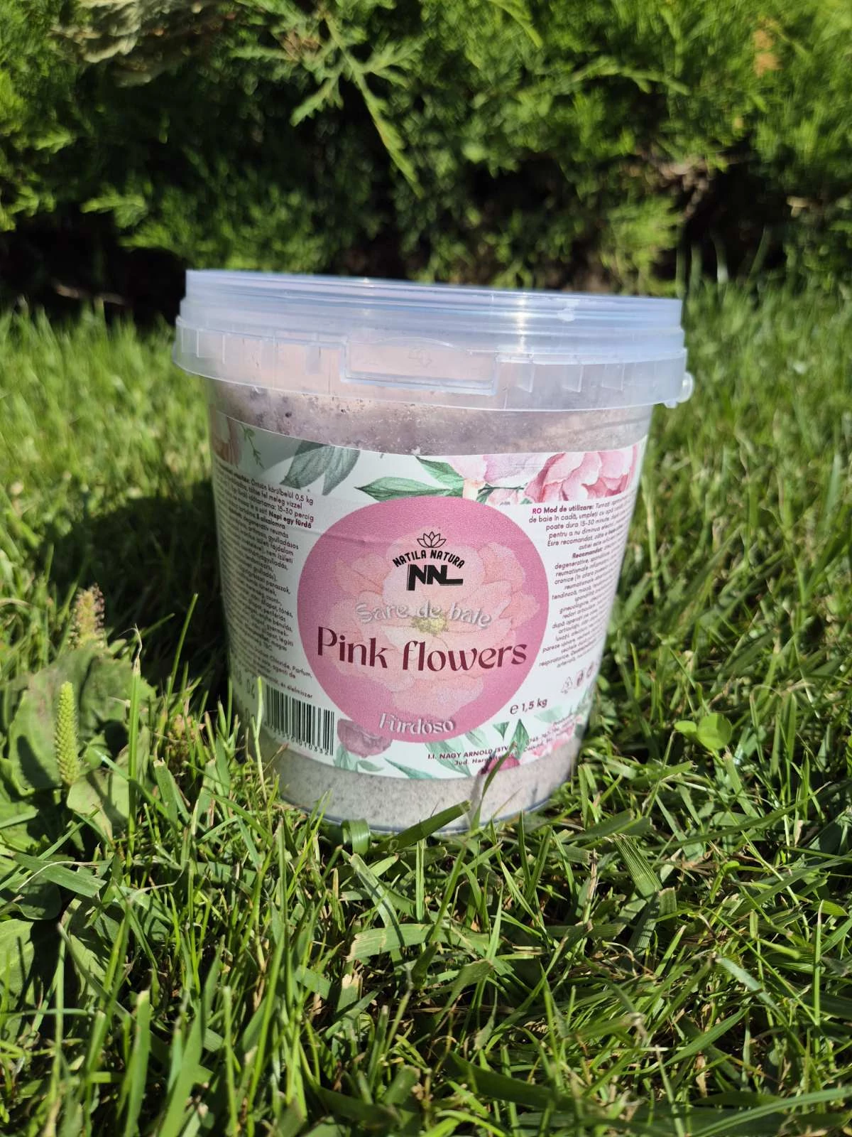 Parajdi fürdősó pink flowers 1,5 kg vödrös kiszerelés