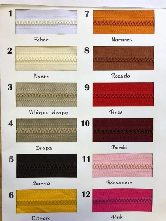 Cipzár P6 cápafogas bontható 45 cm