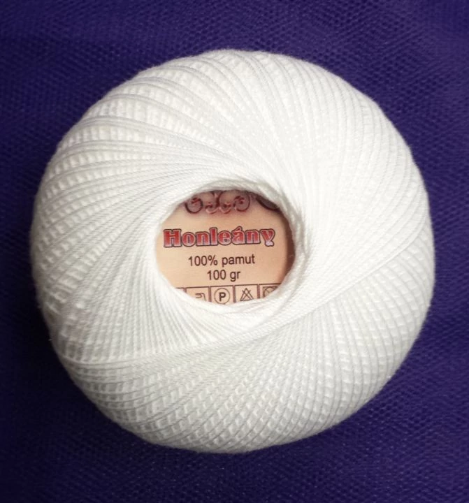 Honleány horgoló cérna (100g) fehér vagy ekrü