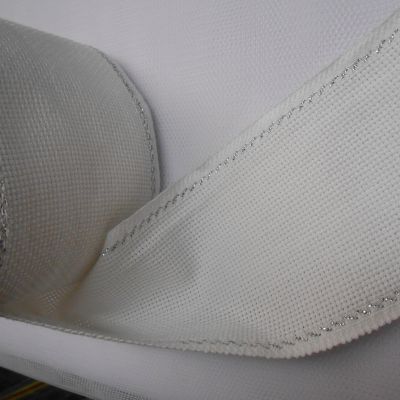 Keresztszemes hímző alap, ezüst szegélyes (80mm)